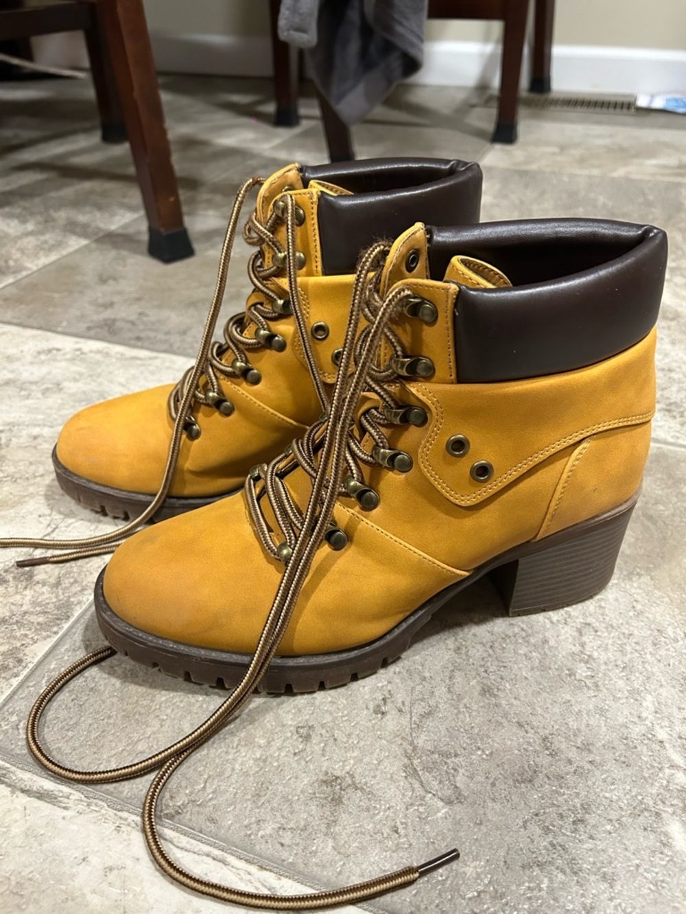 Maurices Lace-Up Chunky Heel Ankle Boots